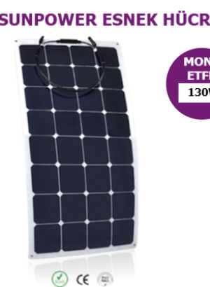 LEXRON 130W ETFE ESNEK MONOKRİSTAL GÜNEŞ PANELİ